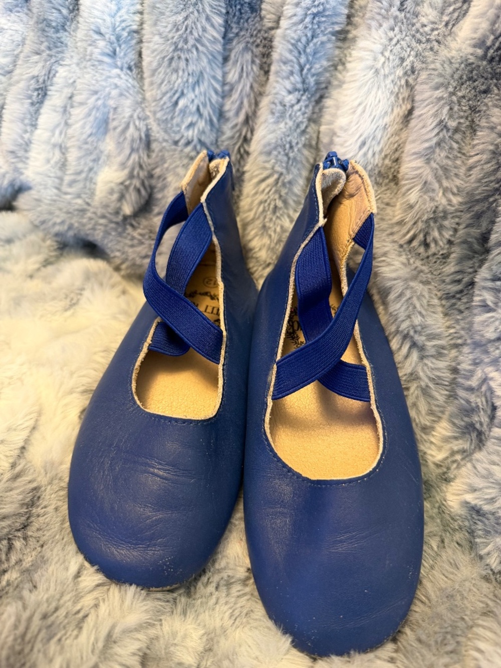 Girls Blue ballet dress shoes size 12